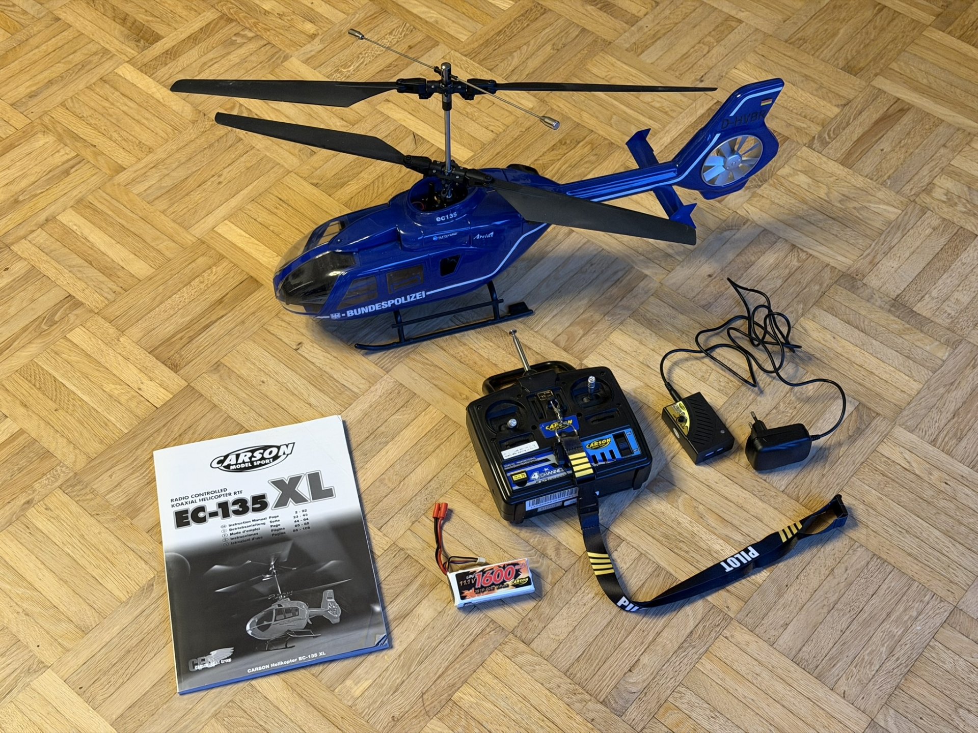 CARSON RC Helicopter EC-135 XL Hubschrauber ferngesteuert mit Simulator