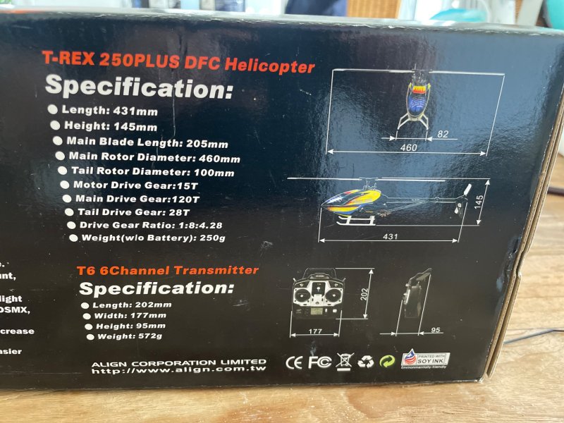 ALIGN Trex 250 DFC Plus RTF also inkl Sender 2,4 GHz